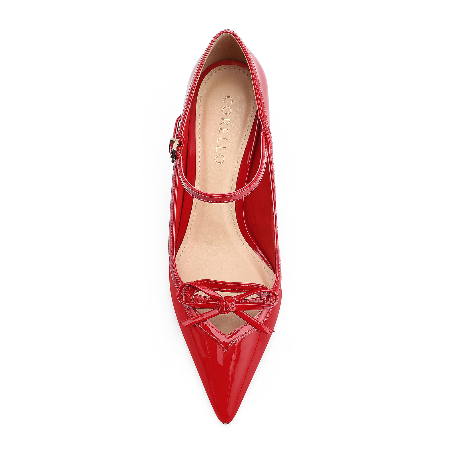 Scarpin Laço Verniz Vermelho