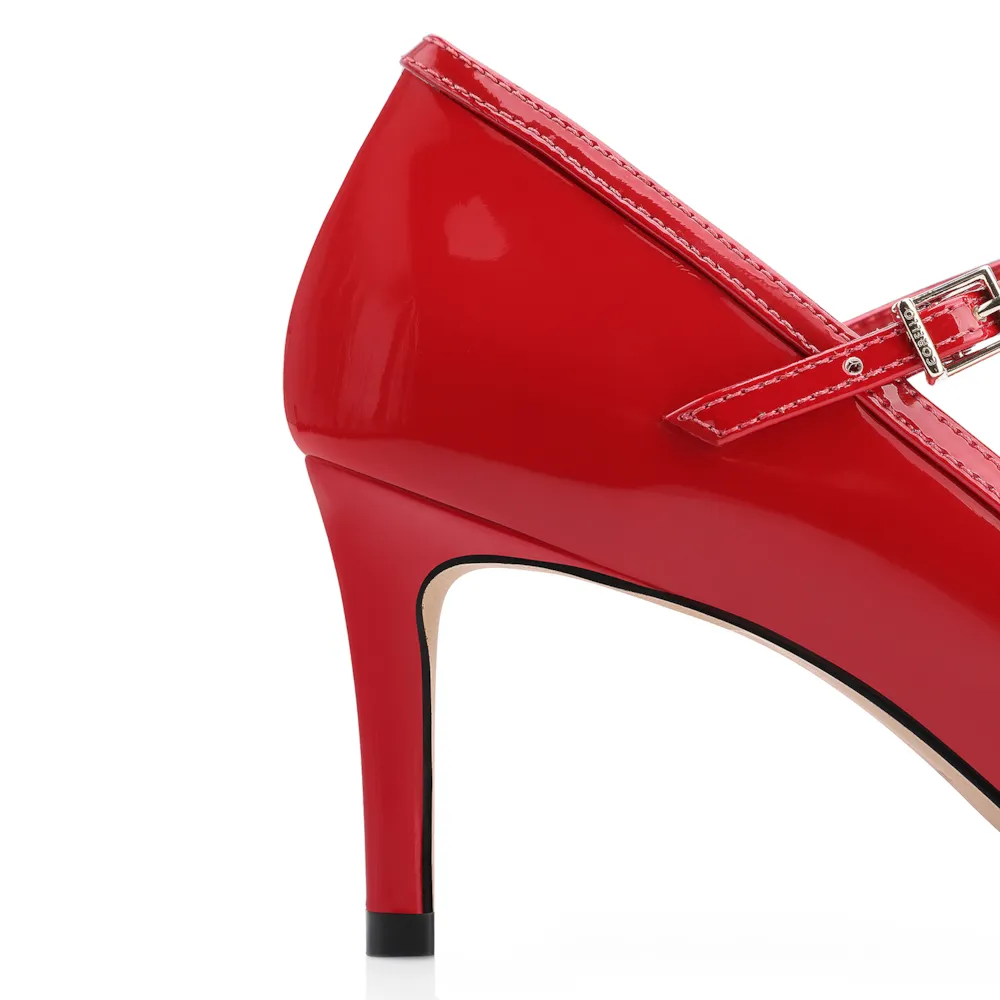 Scarpin Laço Verniz Vermelho - imagem 8