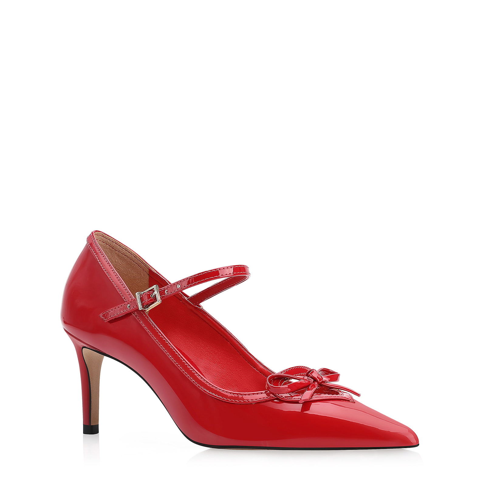 Scarpin Laço Verniz Vermelho