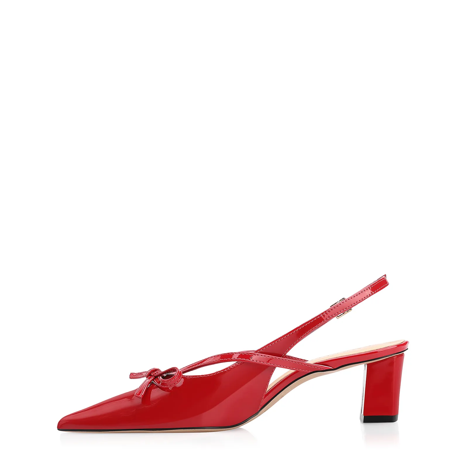 Scarpin Laço Verniz Vermelho