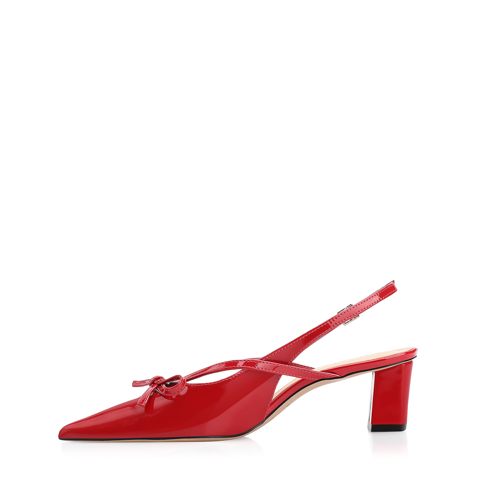 Scarpin Laço Verniz Vermelho