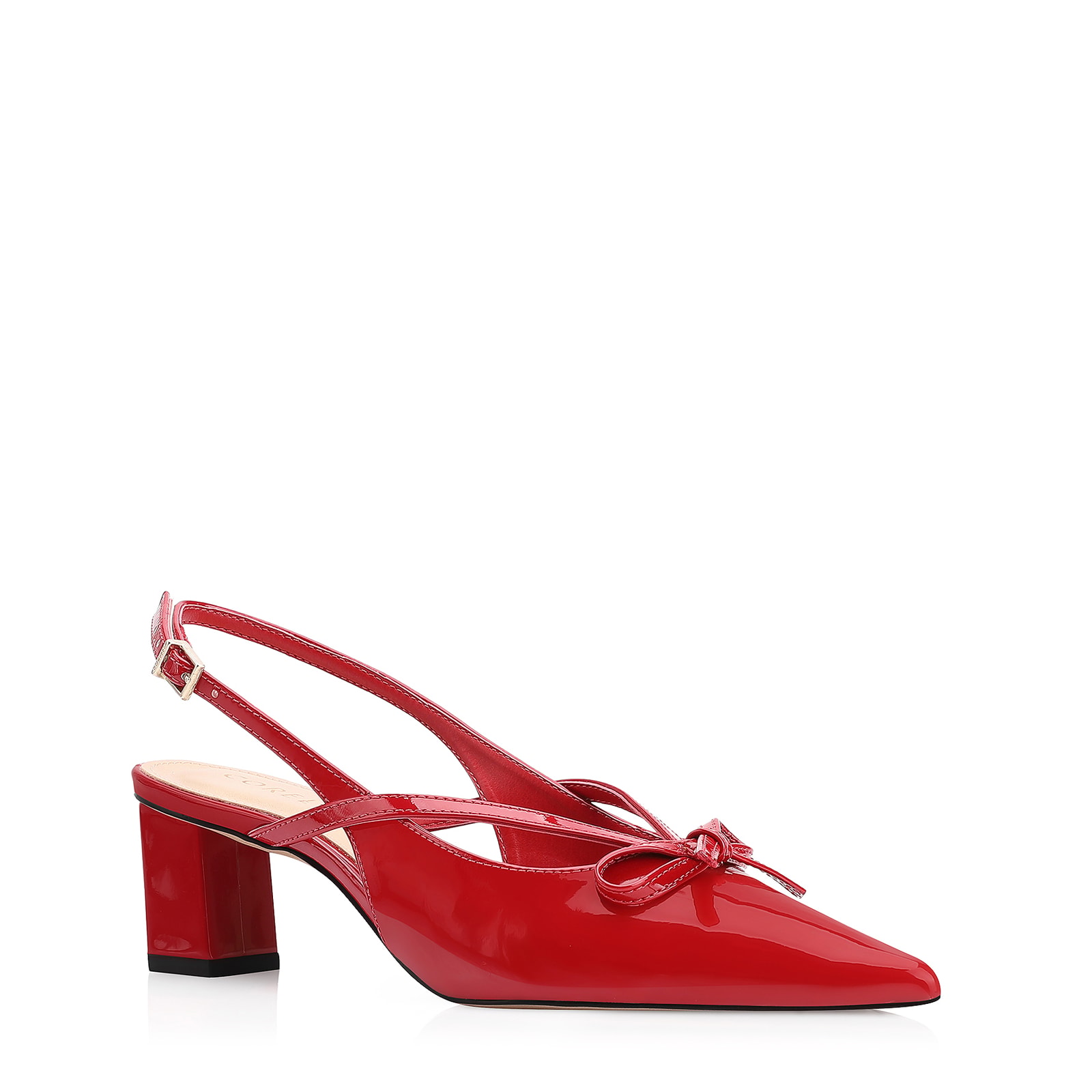 Scarpin Laço Verniz Vermelho