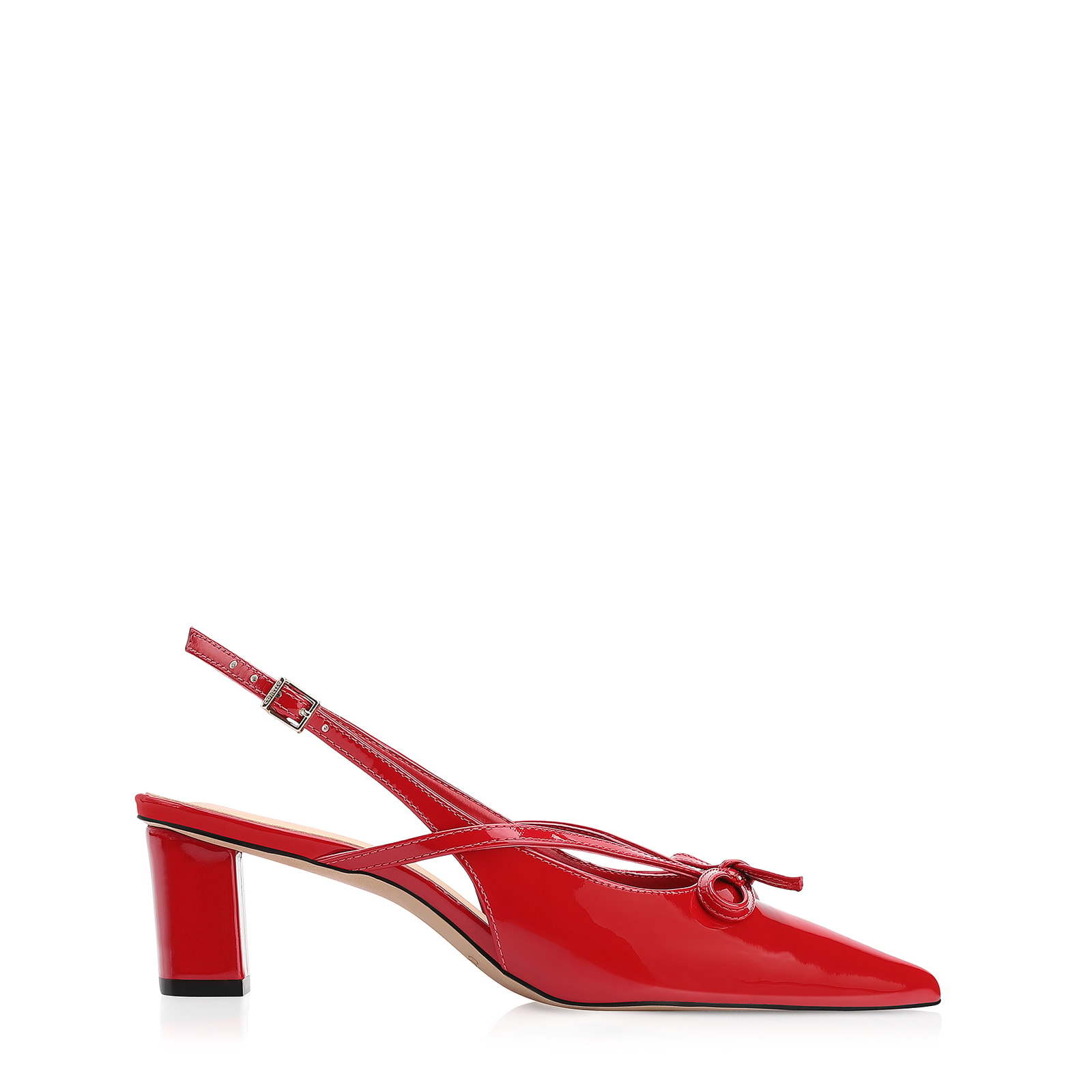 Scarpin Laço Verniz Vermelho