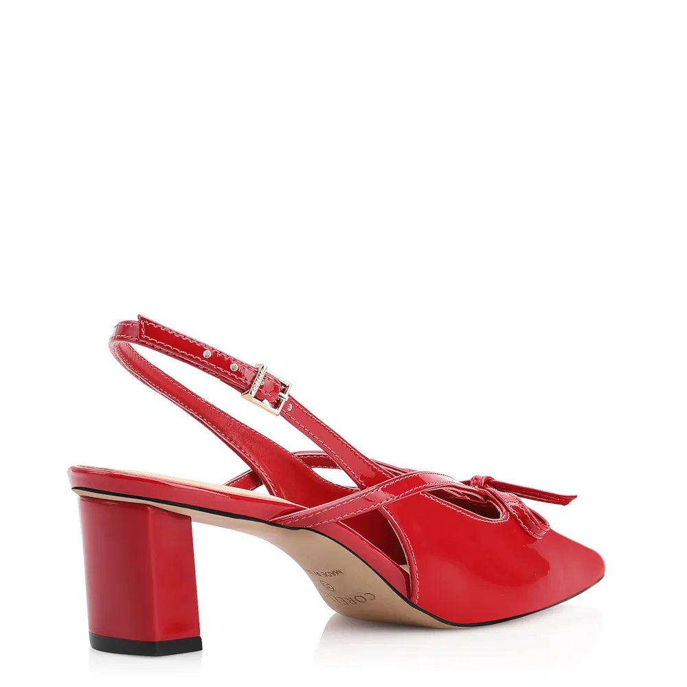 Scarpin Laço Verniz Vermelho - imagem 3