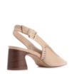 Scarpin Laser Cut Couro Bege - imagem 3