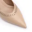 Scarpin Laser Cut Couro Bege - imagem 6