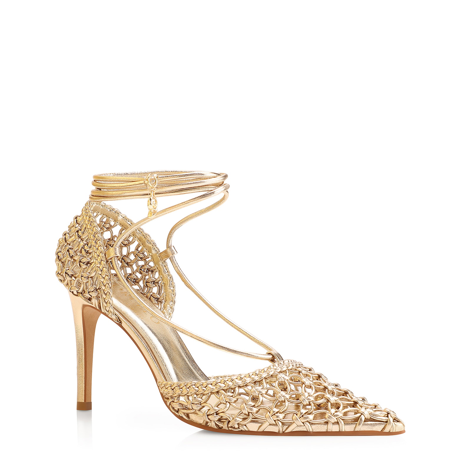 Scarpin Macramê Alt Dourado
