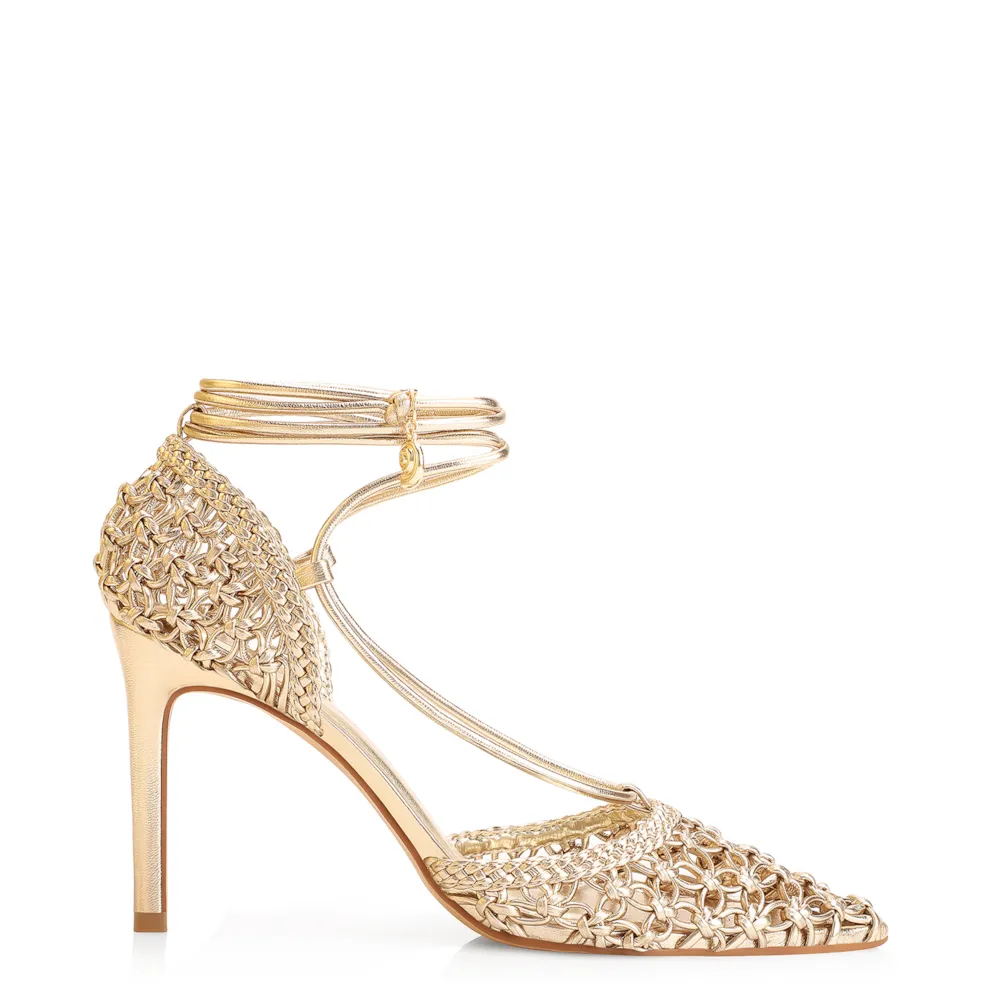 Scarpin Macramê Alt Dourado - imagem 3