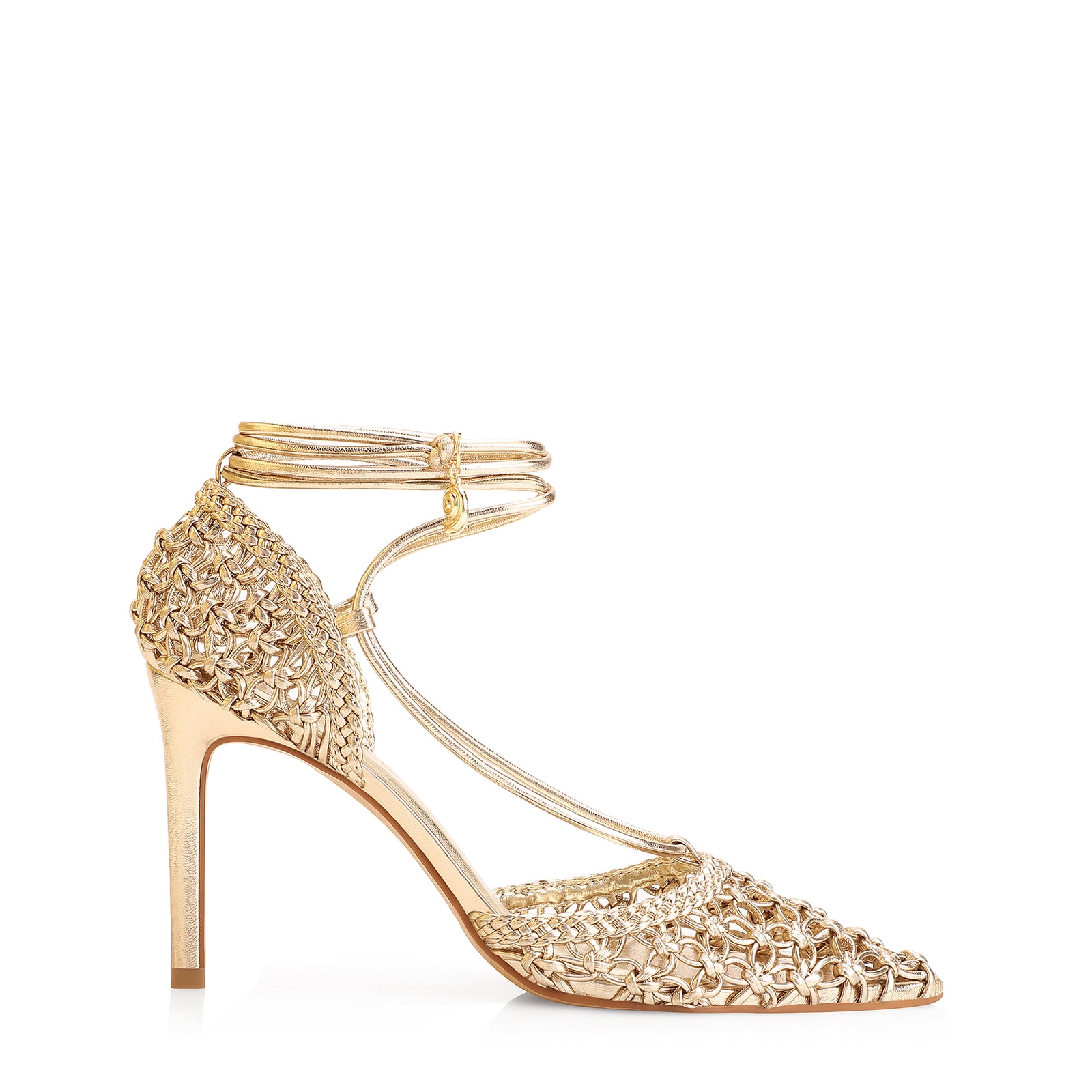 Scarpin Macramê Alt Dourado