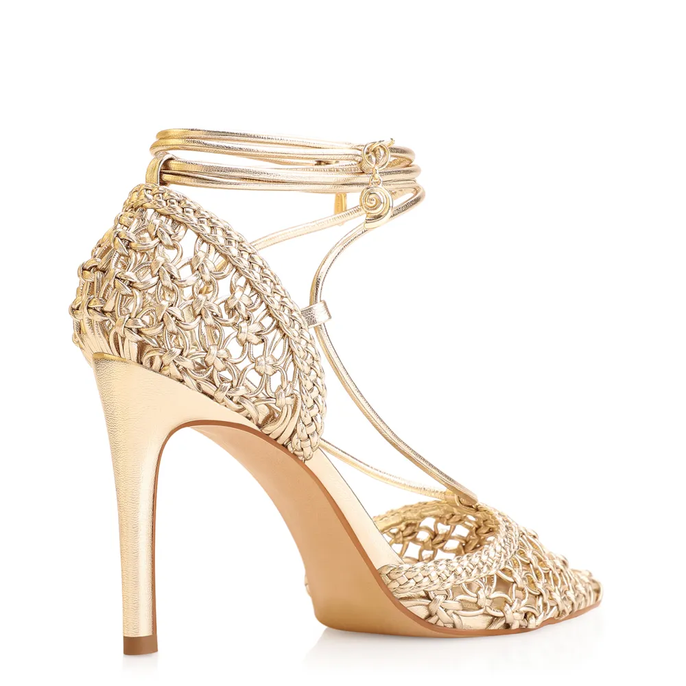 Scarpin Macramê Alt Dourado - imagem 4