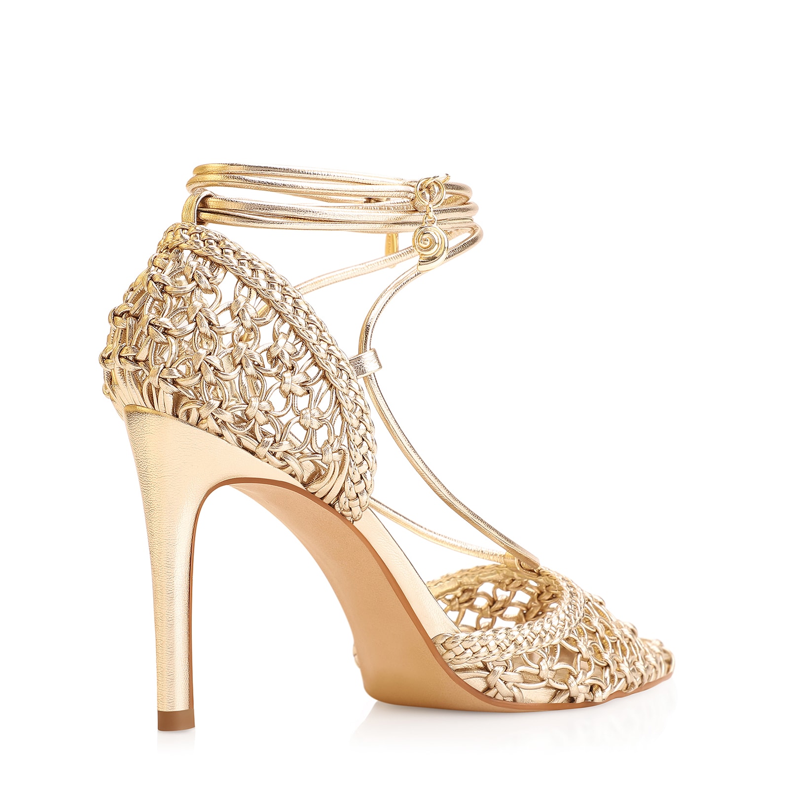Scarpin Macramê Alt Dourado