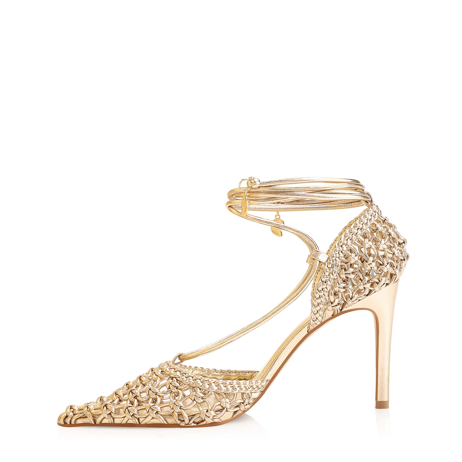Scarpin Macramê Alt Dourado