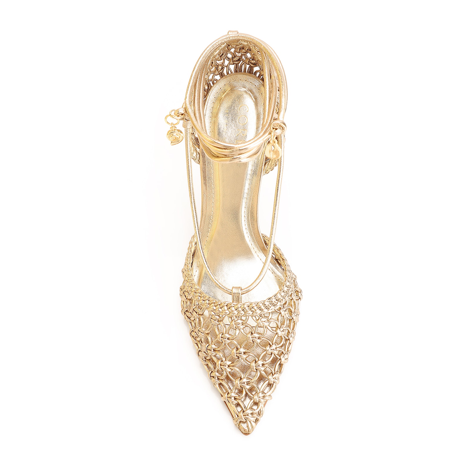 Scarpin Macramê Alt Dourado