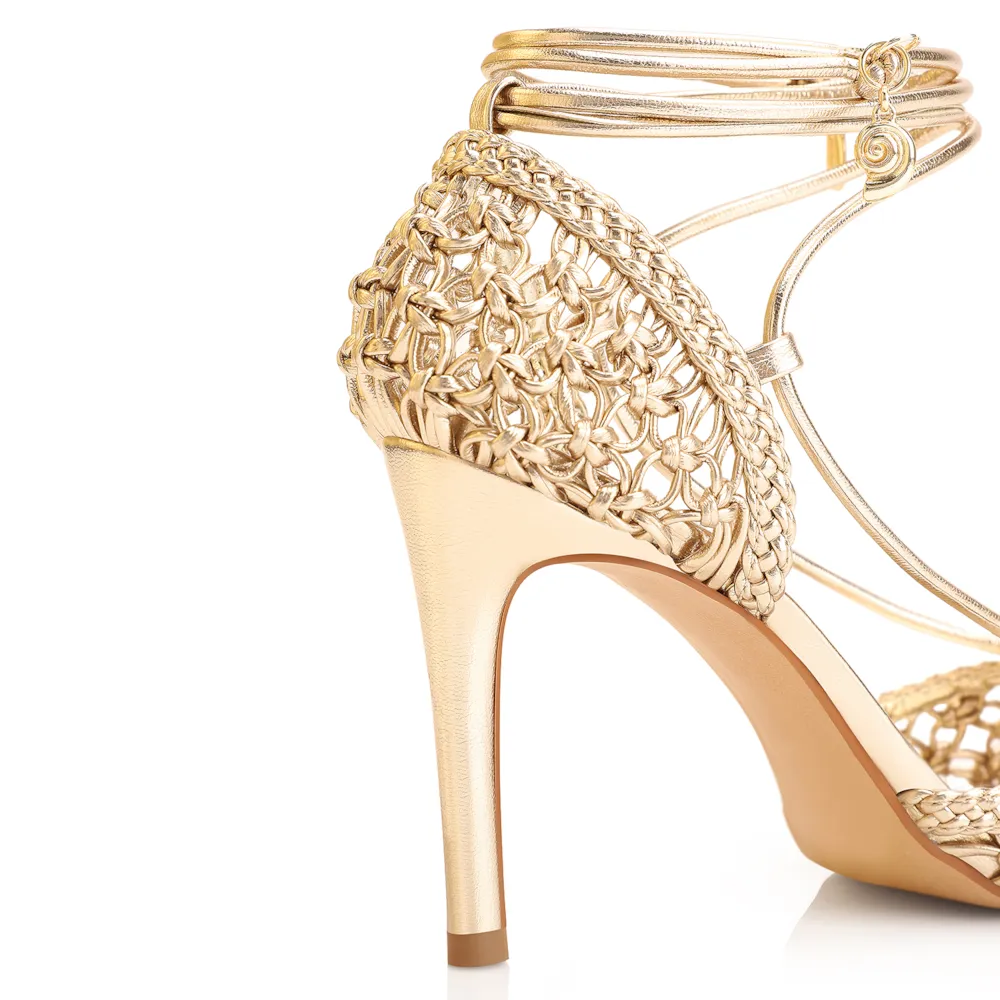 Scarpin Macramê Alt Dourado - imagem 8