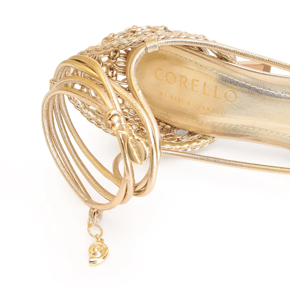 Scarpin Macramê Alt Dourado - imagem 9