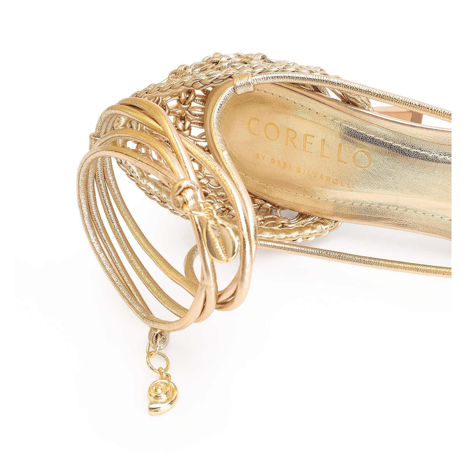 Scarpin Macramê Alt Dourado