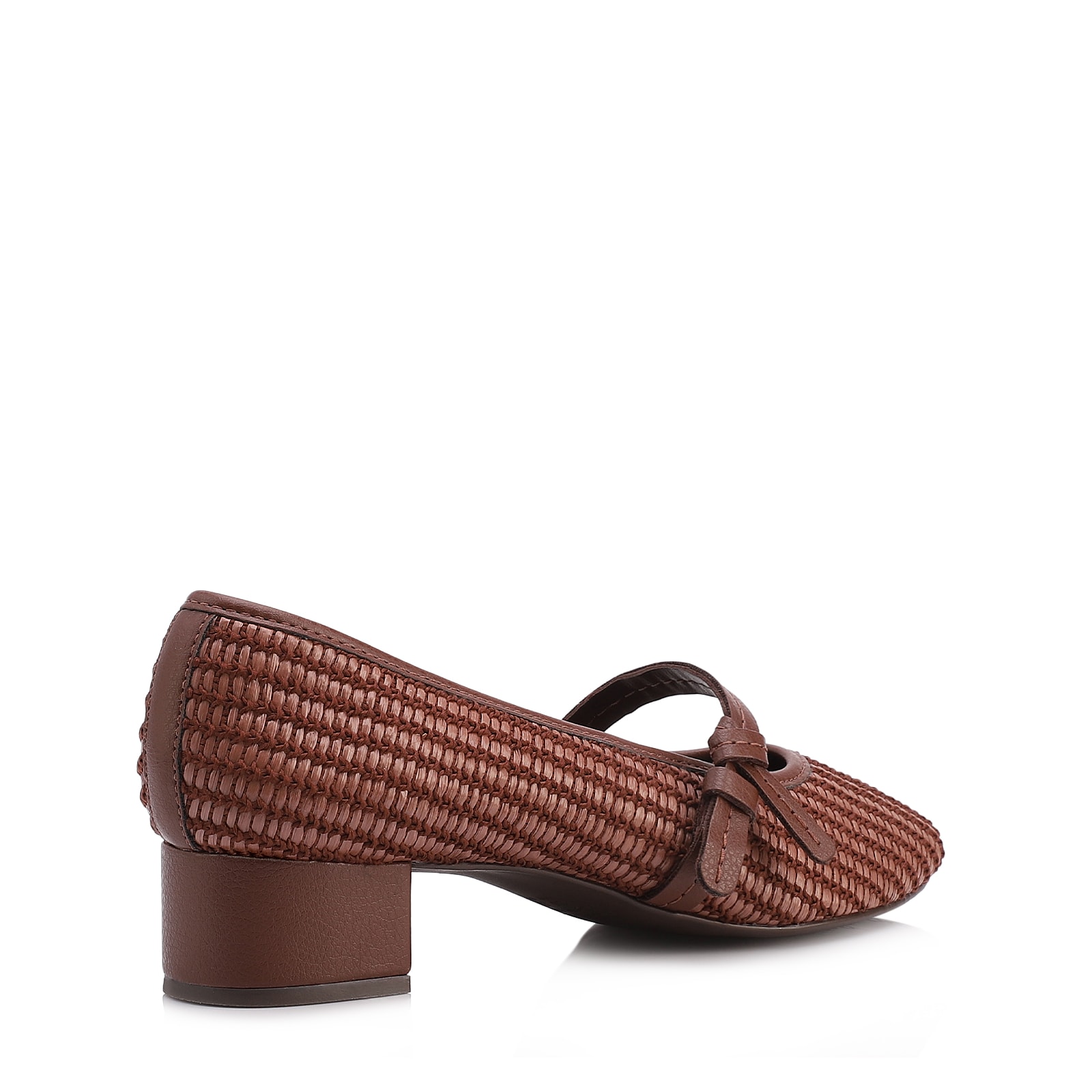 Scarpin Marrom Alt Tramado Tira Laço
