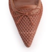 Scarpin Marrom Claro Salto Baixo Slingback Tela Alt Laço - imagem 8
