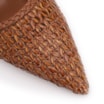 Scarpin Marrom Claro Salto Bloco Alto Alt Tramado Slingback - imagem 6