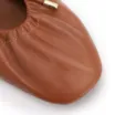 Scarpin Marrom Claro Salto Bloco Baixo Couro Elástico - imagem 7