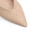 Scarpin Marrom Claro Salto Bloco Médio Alt Textura Tramado - imagem 6