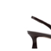 Scarpin Marrom Escuro Salto Baixo Couro Slingback Maxi Laço - imagem 8