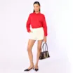 Scarpin Marrom Escuro Salto Baixo Couro Slingback Maxi Laço - imagem 10