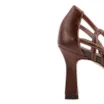 Scarpin Marrom Salto Alto Couro  Recortes - imagem 7