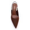 Scarpin Marrom Salto Bloco Alto Couro Nobuck Slingback - imagem 5