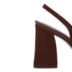 Scarpin Marrom Salto Bloco Alto Couro Nobuck Slingback - imagem 7