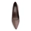 Scarpin Marrom Salto Fino Alto Couro Classic - imagem 6