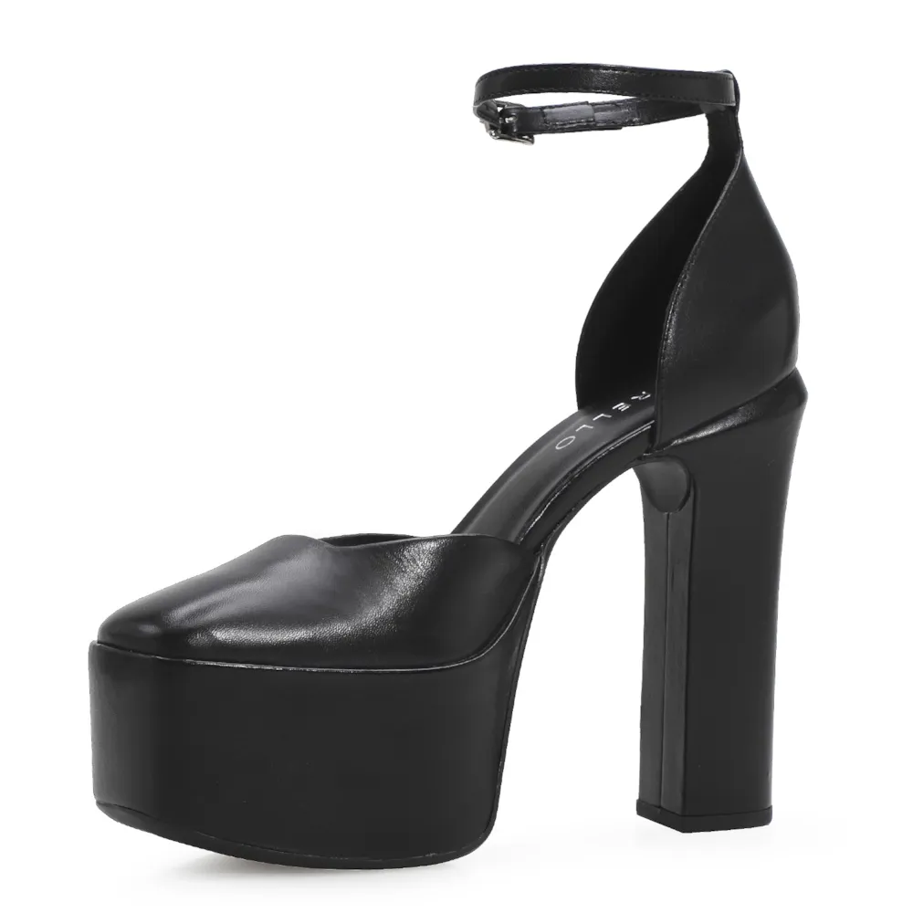 Scarpin Meia Pata Couro Preto - imagem 5