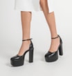 Scarpin Meia Pata Couro Preto - imagem 2