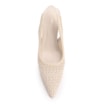 Scarpin Off White Salto Bloco Alto Alt Tramado Slingback - imagem 5