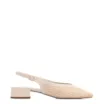 Scarpin Off White Salto Bloco Baixo Alt/Ráfia Slingback - imagem 3