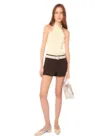 Scarpin Off White Salto Bloco Baixo Alt/Ráfia Slingback - imagem 4