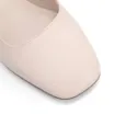 Scarpin Off White Salto Bloco Baixo Couro Slingback Pedras - imagem 5