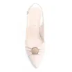 Scarpin Pedras Couro Off White - imagem 6