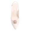 Scarpin Pedras Couro Off White - imagem 6
