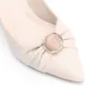 Scarpin Pedras Couro Off White - imagem 7