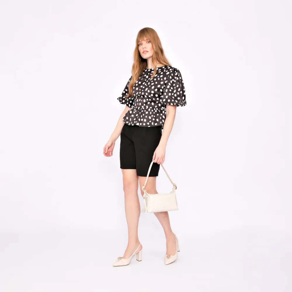 Scarpin Pedras Couro Off White - imagem 8