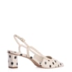 Scarpin Poá Couro Off White/Preto - imagem 4