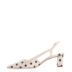 Scarpin Poá Couro Off White/Preto - imagem 5