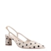 Scarpin Poá Couro Off White/Preto - imagem 1