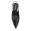 Scarpin Preto Salto Baixo Fino Couro Slingback - imagem 5