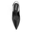 Scarpin Preto Salto Baixo Fino Couro Slingback - imagem 5
