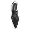 Scarpin Preto Salto Baixo Slingback Tela Alt Laço - imagem 5