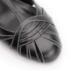 Scarpin Preto Salto Bloco Alto Couro Tira Central - imagem 7