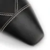 Scarpin Preto Salto Bloco Médio Couro Pesponto Slingback - imagem 6