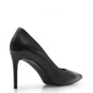 Scarpin Preto Salto Fino Alto Couro Classic - imagem 4